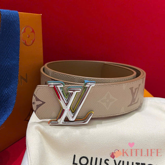Kitlife Louis Vuitton Dimension Monogram Surplus 40mm Reversible Belt Beige - 1