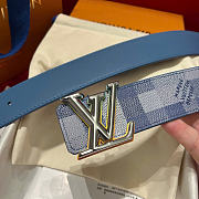 Kitlife Louis Vuitton Dimension Monogram Surplus 40mm Reversible Belt Blue Damier - 5