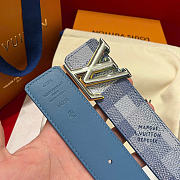 Kitlife Louis Vuitton Dimension Monogram Surplus 40mm Reversible Belt Blue Damier - 4