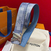 Kitlife Louis Vuitton Dimension Monogram Surplus 40mm Reversible Belt Blue Damier - 2