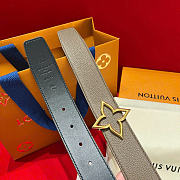 Kitlife Louis Vuitton Flowergram 30mm Reversible Belt Gray  - 4