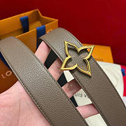 Kitlife Louis Vuitton Flowergram 30mm Reversible Belt Gray  - 2