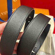 Kitlife Louis Vuitton Flowergram 30mm Reversible Belt Black Silver Hardware - 3