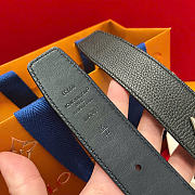 Kitlife Louis Vuitton Flowergram 30mm Reversible Belt Black Silver Hardware - 4