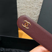 Kitlife Chanel Cut-out Ring 30mm Leather Belt Burgundy - 2