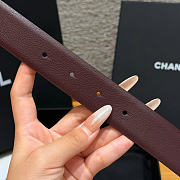 Kitlife Chanel Cut-out Ring 30mm Leather Belt Burgundy - 4