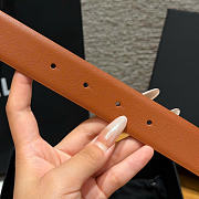 Kitlife Chanel Cut-out Ring 30mm Leather Belt Brown - 4