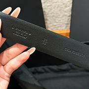 Kitlife Chanel Cut-out Ring 30mm Leather Belt Black - 5