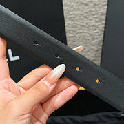 Kitlife Chanel Cut-out Ring 30mm Leather Belt Black - 3