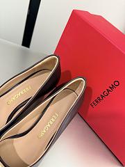 Kitlife Ferragamo Vara Bow Pumps Dark Brown Heel 7cm - 6