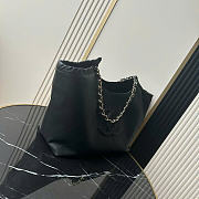 Kitlife Chanel Quilted Neo Cabas Small Shopping Tote Bag Black AS6474  - 3
