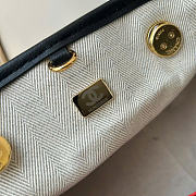 Kitlife Chanel Mini Shopping Bag Fabric and Gold-plated Metal Black, White & Gray AS6199 20.5x21x15cm - 5