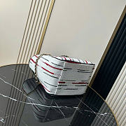 Kitlife Chanel Mini Shopping Bag Fabric and Gold-plated Metal  Cream White, Black, Beige & Red AS6199 20.5x21x15cm  - 4