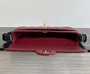 Kitlife Chanel 26B Lambskin Baguette Shoulder Bag Burgundy 10x25x5cm - 5