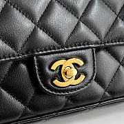 Kitlife Chanel 26B Lambskin Baguette Shoulder Bag Black 10x25x5cm  - 3