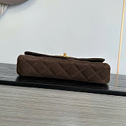 Kitlife Chanel 26B Baguette Shoulder Bag Dark Brown Suede 10x25x5cm - 2