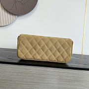 Kitlife Chanel 26B Baguette Shoulder Bag Beige Suede 10x25x5cm - 3