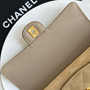 Kitlife Chanel 26B Baguette Shoulder Bag Beige Suede 10x25x5cm - 2