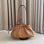 Kitlife Miu Miu Nappa Leather Pouch Brown 5NE030 24x13x9cm  - 1