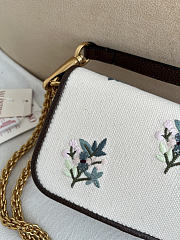 Kitlife Valentino Garavani Locò Small Linen Shoulder Bag With Embroidery 20x11x5cm - 4