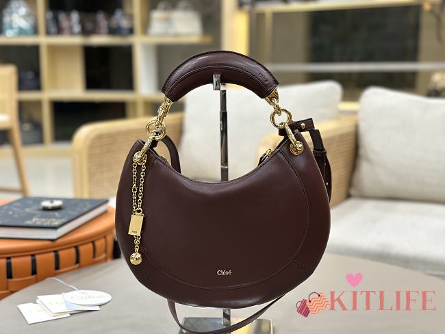 Kitlife Chloe Crescent Bag Dark Brown 31x20x2.5cm - 1