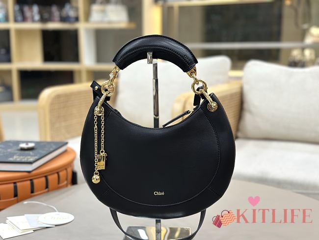 Kitlife Chloe Crescent Bag Black 31x20x2.5cm  - 1