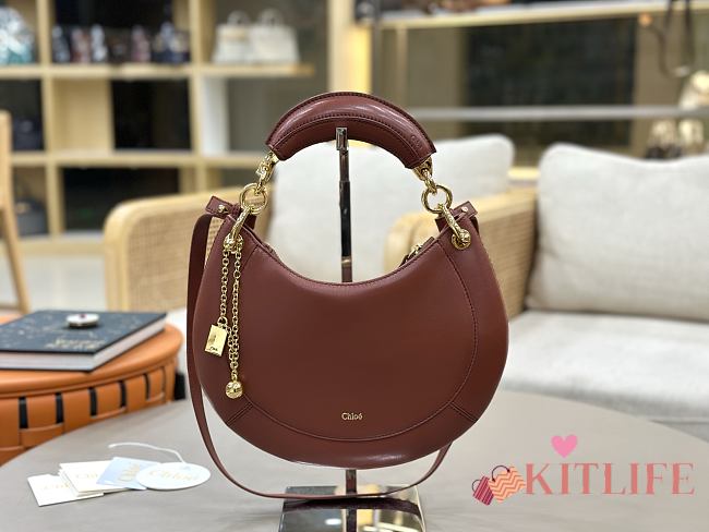 Kitlife Chloe Crescent Bag Brown 31x20x2.5cm - 1