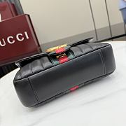 Kitlife Gucci Jetset GG Marmont Small Shoulder Bag Black Vertical Matelassé Nappa Leather A006X1 20.5x11.5x6cm - 6