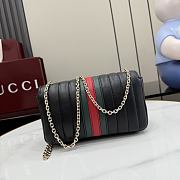 Kitlife Gucci Jetset GG Marmont Small Shoulder Bag Black Vertical Matelassé Nappa Leather A006X1 20.5x11.5x6cm - 5