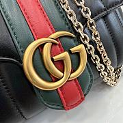 Kitlife Gucci Jetset GG Marmont Small Shoulder Bag Black Vertical Matelassé Nappa Leather A006X1 20.5x11.5x6cm - 4