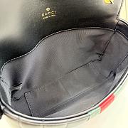 Kitlife Gucci Jetset GG Marmont Small Shoulder Bag Black Vertical Matelassé Nappa Leather A006X1 20.5x11.5x6cm - 3