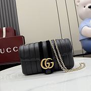 Kitlife Gucci Jetset GG Marmont Small Shoulder Bag Black Nappa Leather A006X1 20.5x11.5x6cm - 1
