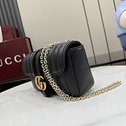 Kitlife Gucci Jetset GG Marmont Small Shoulder Bag Black Nappa Leather A006X1 20.5x11.5x6cm - 6
