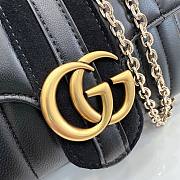 Kitlife Gucci Jetset GG Marmont Small Shoulder Bag Black Nappa Leather A006X1 20.5x11.5x6cm - 3