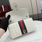 Kitlife Gucci Jetset GG Marmont Small Shoulder Bag White Vertical Matelassé Nappa Leather A006X1 20.5x11.5x6cm  - 5