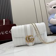 Kitlife Gucci Jetset GG Marmont Small Shoulder Bag White Leather A006X1 20.5x11.5x6cm - 1