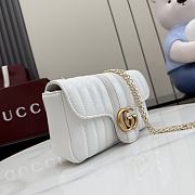 Kitlife Gucci Jetset GG Marmont Small Shoulder Bag White Leather A006X1 20.5x11.5x6cm - 5
