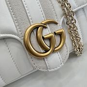 Kitlife Gucci Jetset GG Marmont Small Shoulder Bag White Leather A006X1 20.5x11.5x6cm - 2