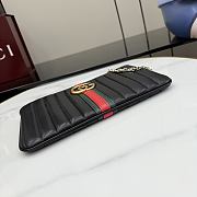 Kitlife Gucci GG Marmont Pouch With Strap Black Vertical Matelassé Nappa Leather A006X2 26x13x1.5cm - 6