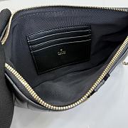 Kitlife Gucci GG Marmont Pouch With Strap Black Vertical Matelassé Nappa Leather A006X2 26x13x1.5cm - 3