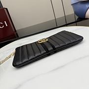 Kitlife Gucci GG Marmont Pouch With Strap Black Leather A006X2 26x13x1.5cm - 6