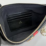 Kitlife Gucci GG Marmont Pouch With Strap Black Leather A006X2 26x13x1.5cm - 3