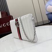 Kitlife Gucci GG Marmont Pouch With Strap White Vertical Matelassé Nappa Leather A006X2 26x13x1.5cm - 6
