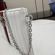 Kitlife Gucci GG Marmont Pouch With Strap White Vertical Matelassé Nappa Leather A006X2 26x13x1.5cm - 4