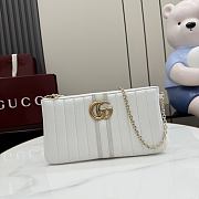 Kitlife Gucci GG Marmont Pouch With Strap White Leather A006X2 26x13x1.5cm  - 1