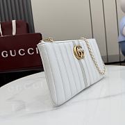 Kitlife Gucci GG Marmont Pouch With Strap White Leather A006X2 26x13x1.5cm  - 6
