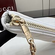 Kitlife Gucci GG Marmont Pouch With Strap White Leather A006X2 26x13x1.5cm  - 5