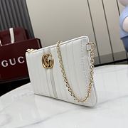 Kitlife Gucci GG Marmont Pouch With Strap White Leather A006X2 26x13x1.5cm  - 4