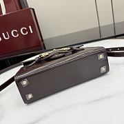 Kitlife Gucci Horsebit Duomo Small Top Handle Bag Dark Brown A006O9 20×13.5×6cm - 5