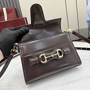 Kitlife Gucci Horsebit Duomo Small Top Handle Bag Dark Brown A006O9 20×13.5×6cm - 4